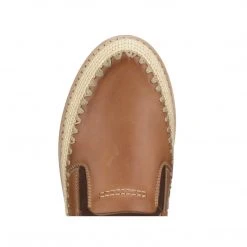 Lucchesse-inc Raffia Slip On :: Brown SHOES