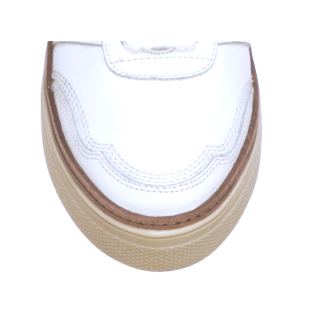 Lucchesse-inc SHOES Double L Lace Up Sneakers :: White Lucchesse-inc SHOES Double L Lace Up Sneakers :: White