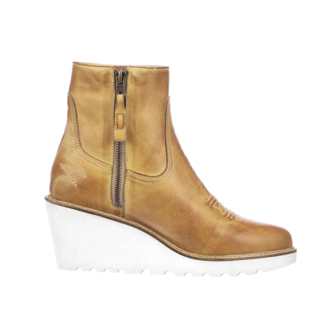 Brand new โ๏ธ Lucchese-inc Music City Wedge Bootie :: Tan ๐ 3 Lucchese-inc Music City Wedge Bootie :: Tan