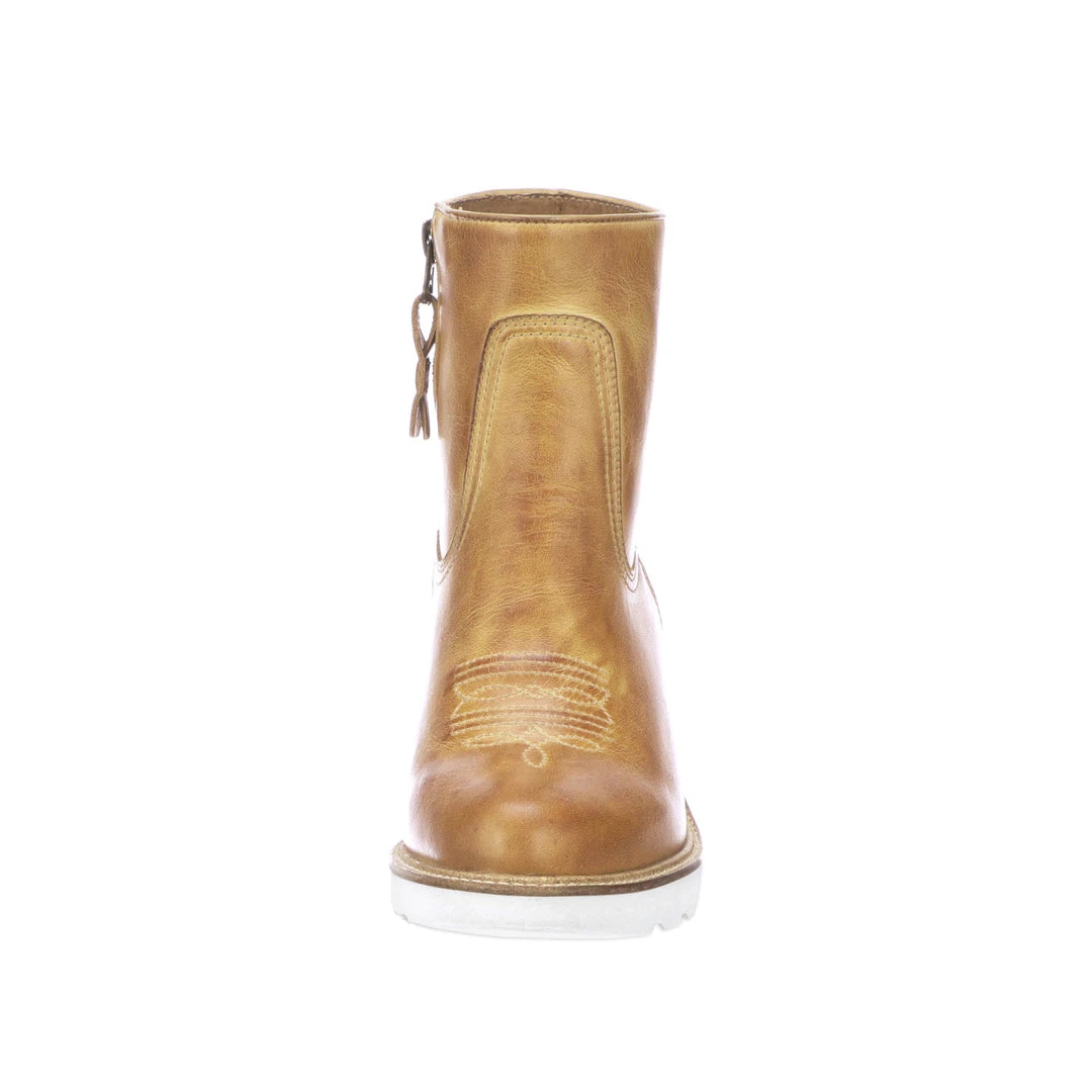 Brand new โ๏ธ Lucchese-inc Music City Wedge Bootie :: Tan ๐ 5 Lucchese-inc Music City Wedge Bootie :: Tan