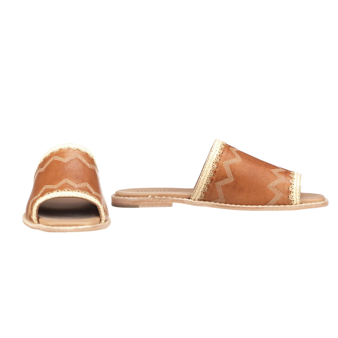 Lucchesse-inc Raffia Sandal :: Brown Lucchesse-inc Raffia Sandal :: Brown