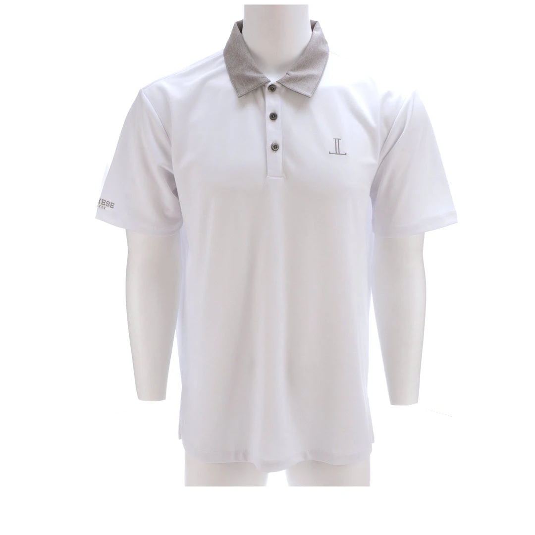 Lucchese-inc Mirrored L Polo :: White Lucchese-inc Mirrored L Polo :: White