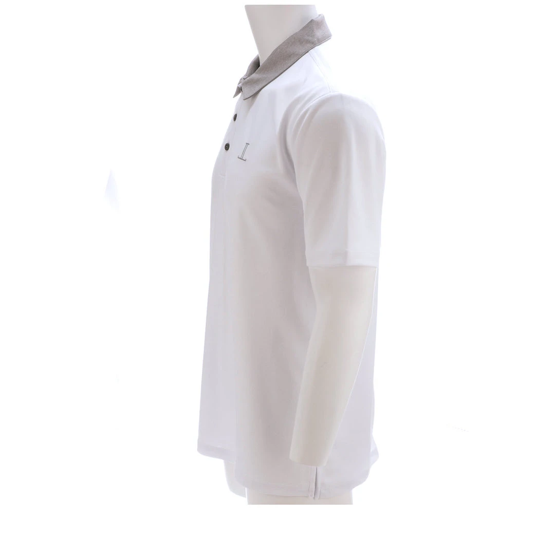 Lucchese-inc Mirrored L Polo :: White Lucchese-inc Mirrored L Polo :: White