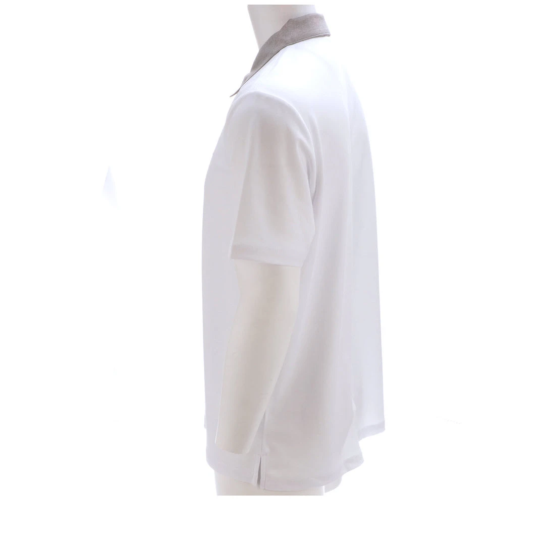 Lucchese-inc Mirrored L Polo :: White Lucchese-inc Mirrored L Polo :: White