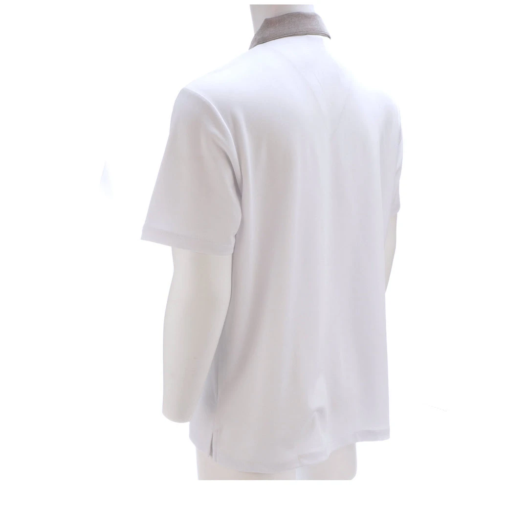 Lucchese-inc Mirrored L Polo :: White Lucchese-inc Mirrored L Polo :: White