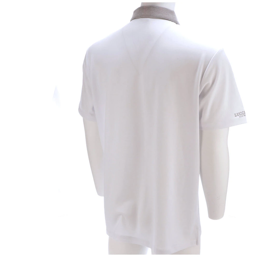 Lucchese-inc Mirrored L Polo :: White Lucchese-inc Mirrored L Polo :: White