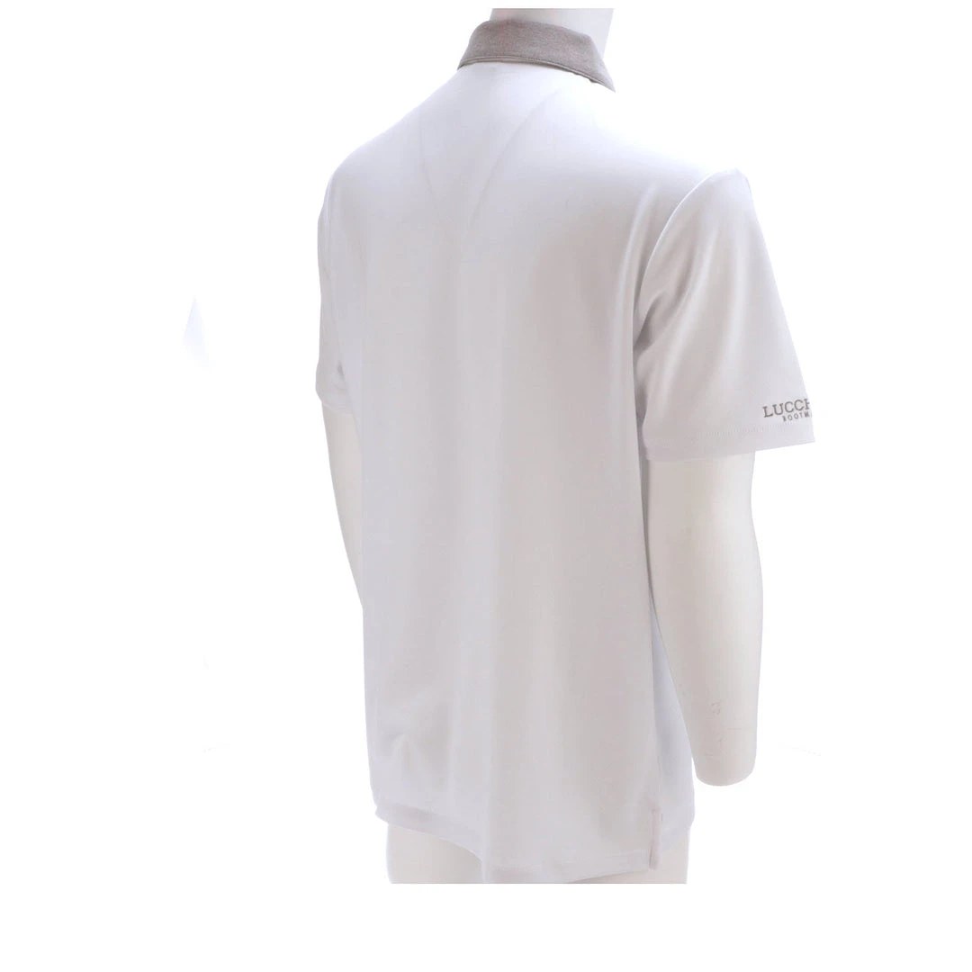 Lucchese-inc Mirrored L Polo :: White Lucchese-inc Mirrored L Polo :: White