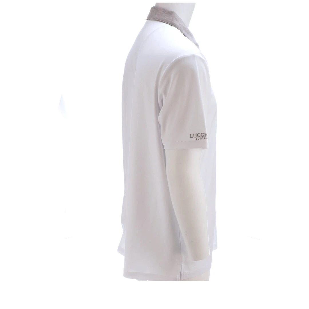 Lucchese-inc Mirrored L Polo :: White Lucchese-inc Mirrored L Polo :: White