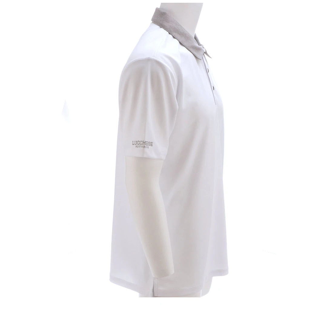 Lucchese-inc Mirrored L Polo :: White Lucchese-inc Mirrored L Polo :: White