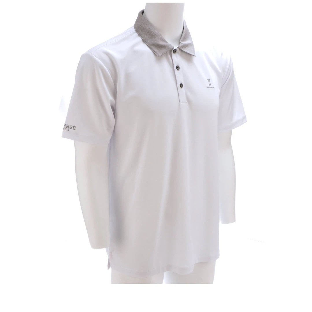 Lucchese-inc Mirrored L Polo :: White Lucchese-inc Mirrored L Polo :: White