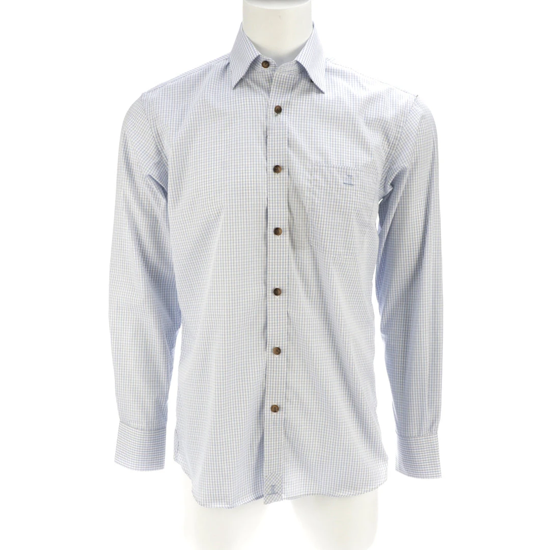 Lucchesse-inc San Antonio :: Lt Bl/Bn Bordered Tattersall Lucchesse-inc San Antonio :: Lt Bl/Bn Bordered Tattersall