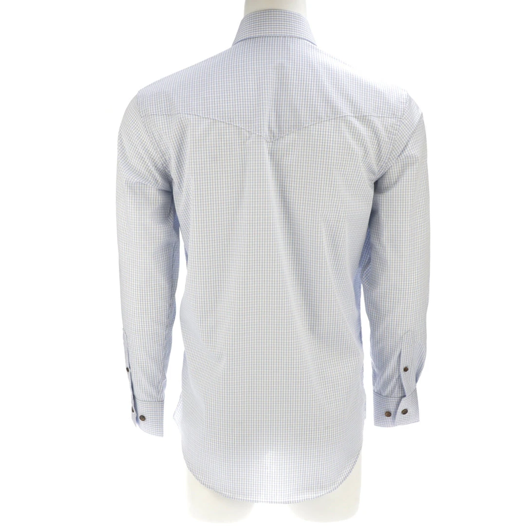 Lucchesse-inc San Antonio :: Lt Bl/Bn Bordered Tattersall Lucchesse-inc San Antonio :: Lt Bl/Bn Bordered Tattersall