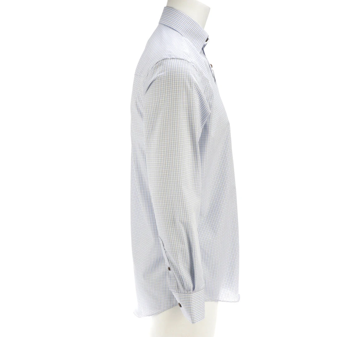 Lucchesse-inc San Antonio :: Lt Bl/Bn Bordered Tattersall Lucchesse-inc San Antonio :: Lt Bl/Bn Bordered Tattersall