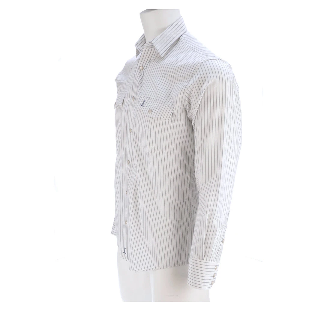 Lucchese-inc APPAREL El Paso :: White/Blue Stripe Lucchese-inc APPAREL El Paso :: White/Blue Stripe