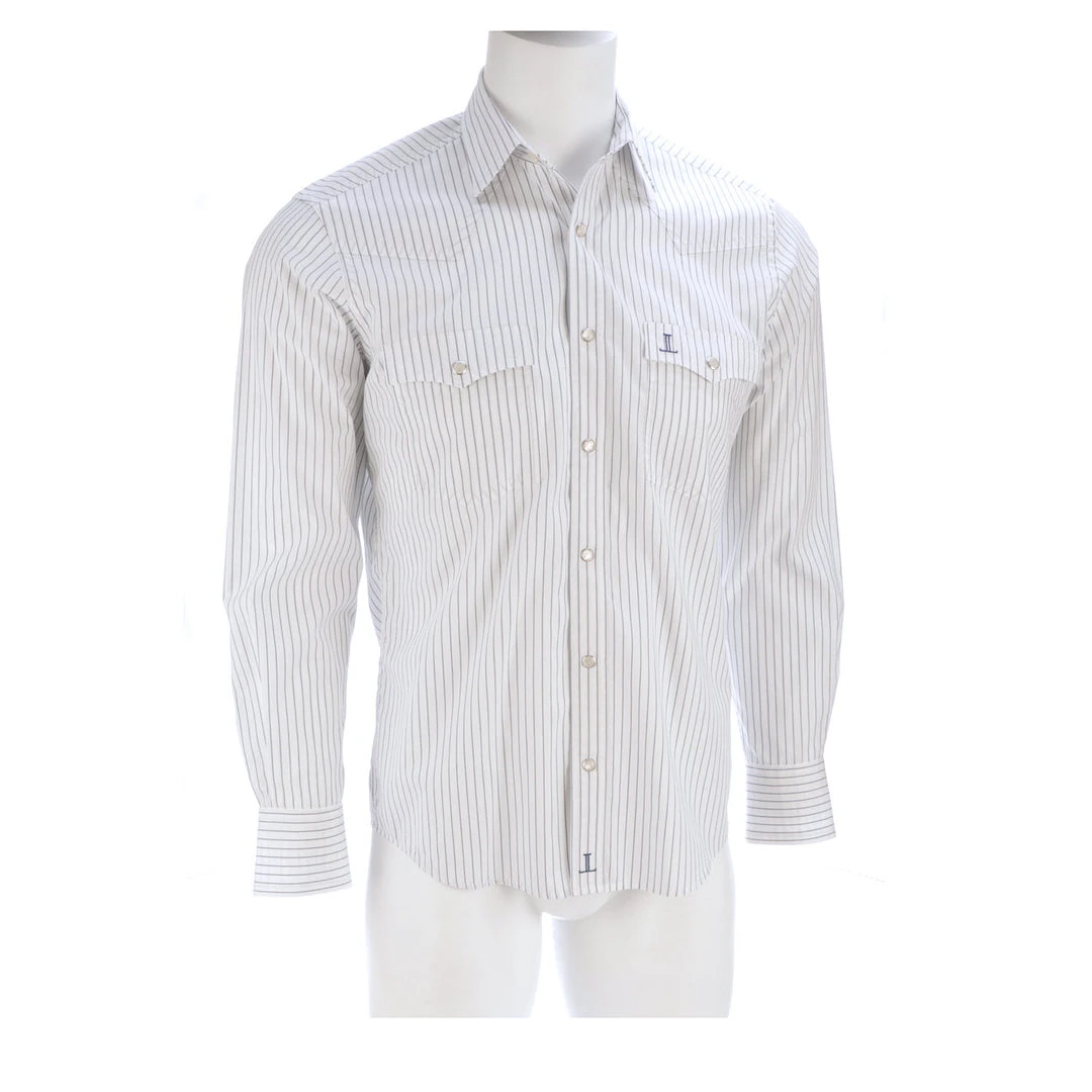 Lucchese-inc APPAREL El Paso :: White/Blue Stripe Lucchese-inc APPAREL El Paso :: White/Blue Stripe