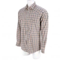 Lucchese-inc APPAREL El Paso :: White/Blue/Brown Large Check