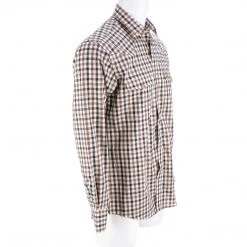 Lucchese-inc APPAREL El Paso :: White/Blue/Brown Large Check