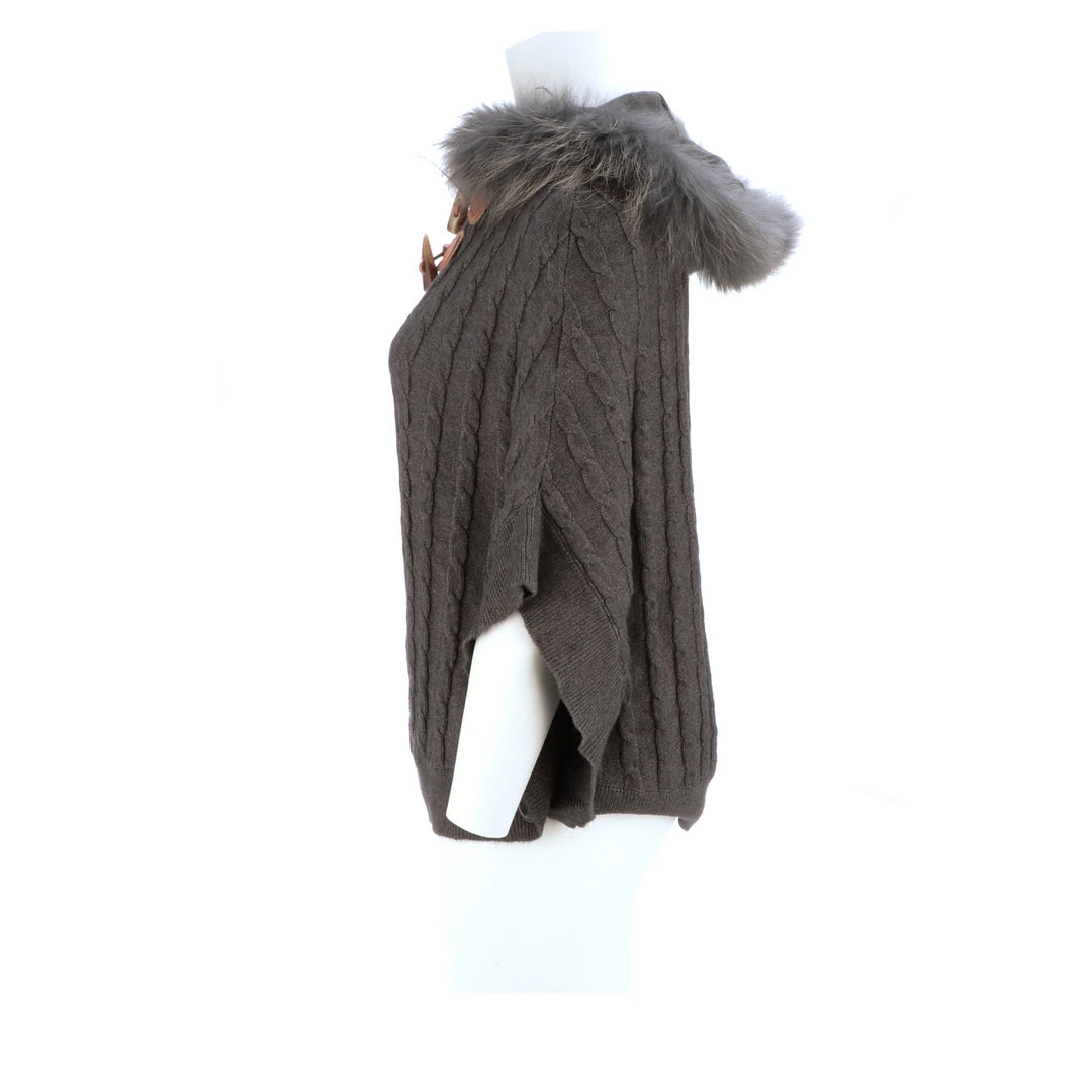 Best Pirce ❤️ Lucchese-inc Cable Knit Poncho :: Grey APPAREL 😀 30 Lucchese-inc Cable Knit Poncho :: Grey APPAREL