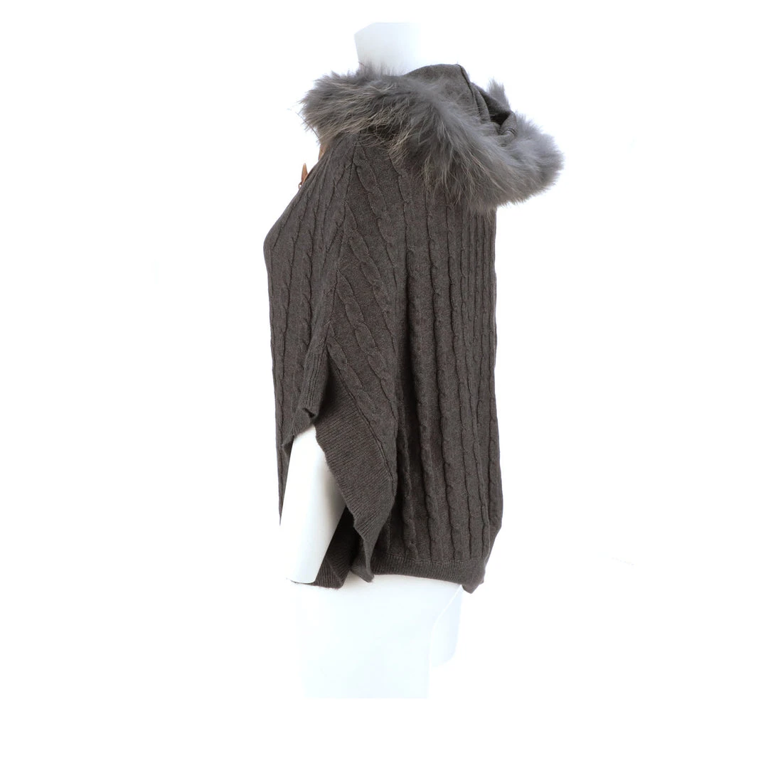 Best Pirce ❤️ Lucchese-inc Cable Knit Poncho :: Grey APPAREL 😀 31 Lucchese-inc Cable Knit Poncho :: Grey APPAREL