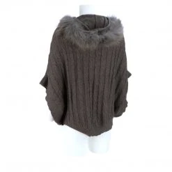 Best Pirce ❤️ Lucchese-inc Cable Knit Poncho :: Grey APPAREL 😀 50 Lucchese-inc Cable Knit Poncho :: Grey APPAREL