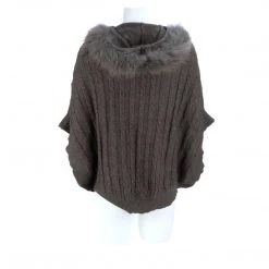 Best Pirce ❤️ Lucchese-inc Cable Knit Poncho :: Grey APPAREL 😀 48 Lucchese-inc Cable Knit Poncho :: Grey APPAREL
