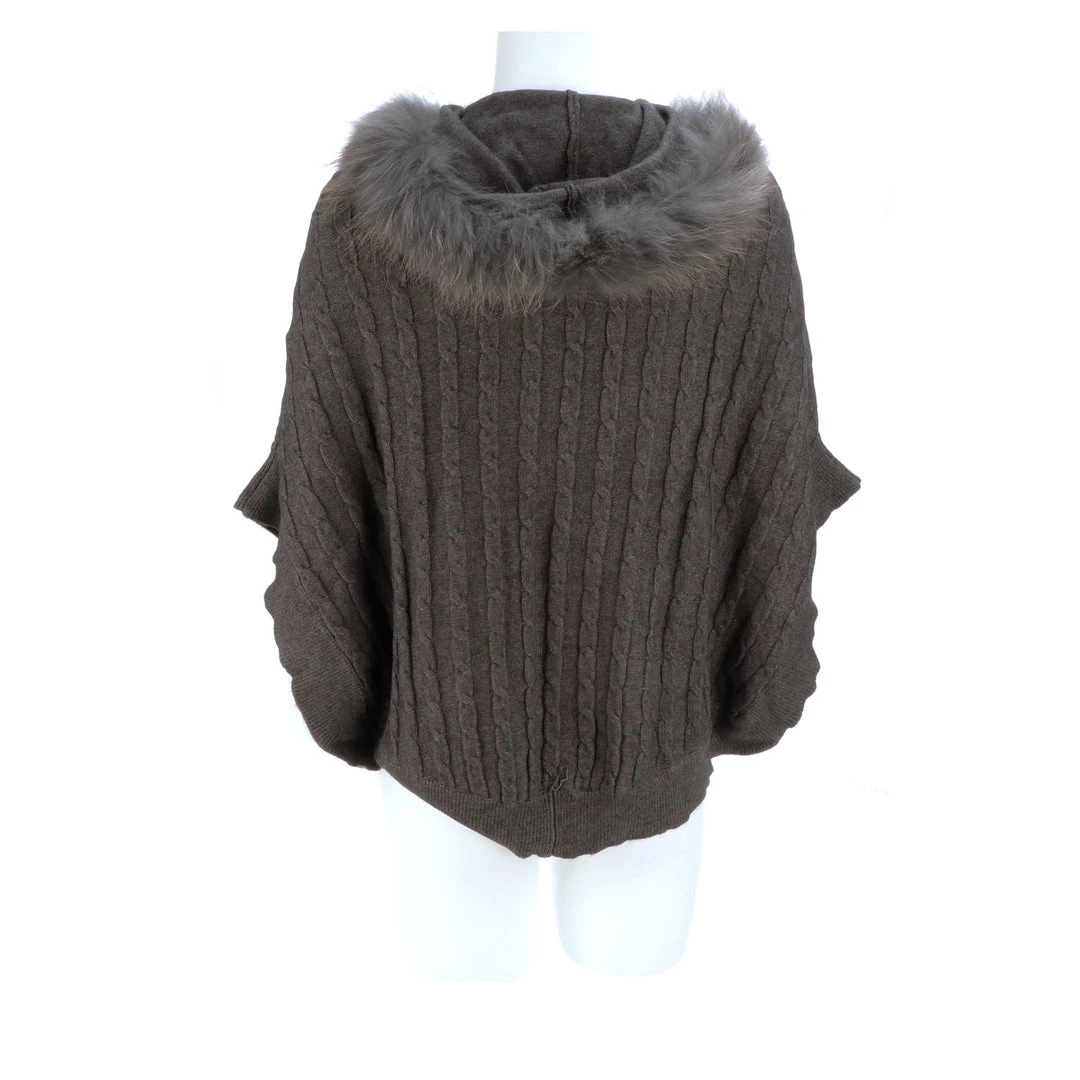 Best Pirce ❤️ Lucchese-inc Cable Knit Poncho :: Grey APPAREL 😀 20 Lucchese-inc Cable Knit Poncho :: Grey APPAREL