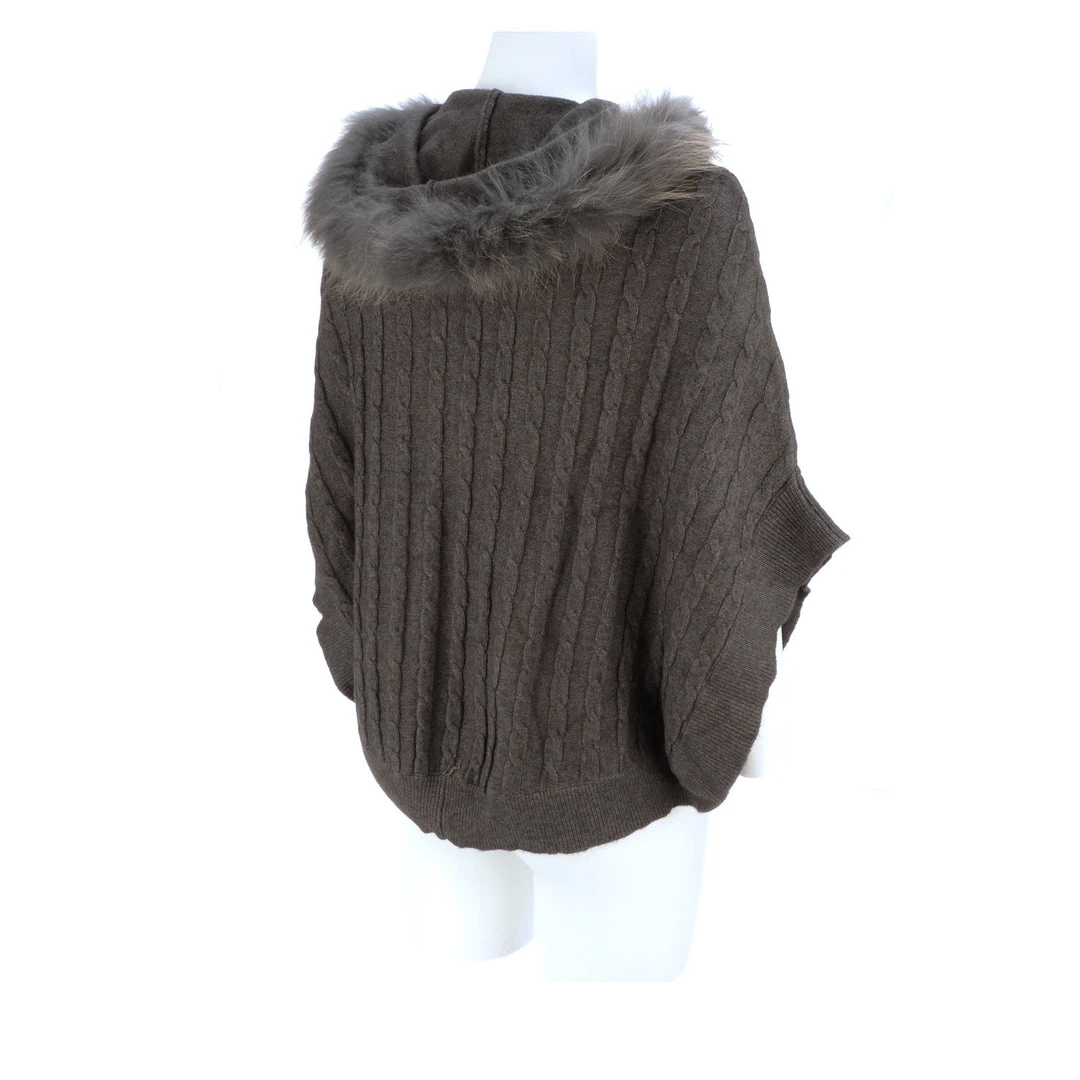 Best Pirce ❤️ Lucchese-inc Cable Knit Poncho :: Grey APPAREL 😀 15 Lucchese-inc Cable Knit Poncho :: Grey APPAREL