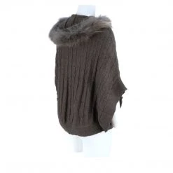 Best Pirce ❤️ Lucchese-inc Cable Knit Poncho :: Grey APPAREL 😀 56 Lucchese-inc Cable Knit Poncho :: Grey APPAREL