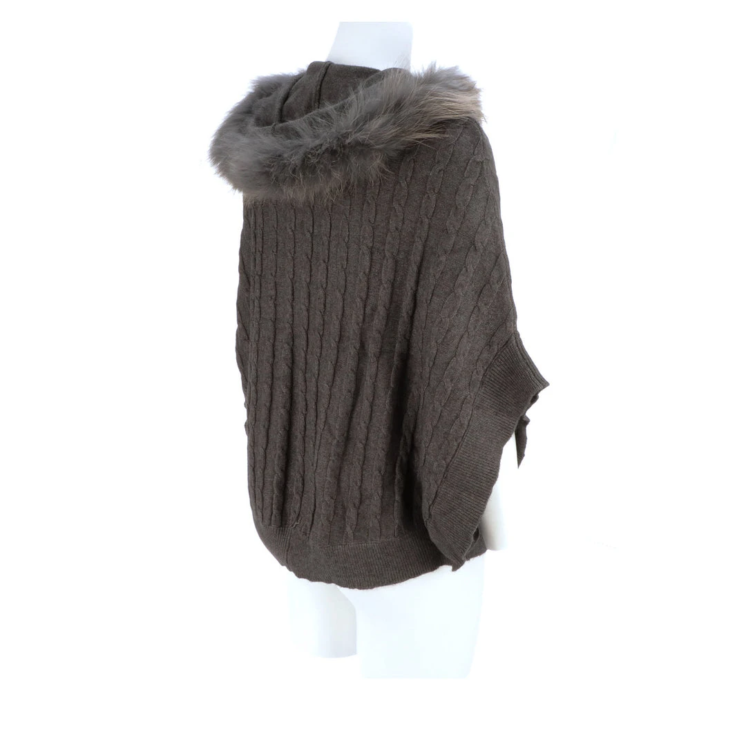 Best Pirce ❤️ Lucchese-inc Cable Knit Poncho :: Grey APPAREL 😀 28 Lucchese-inc Cable Knit Poncho :: Grey APPAREL