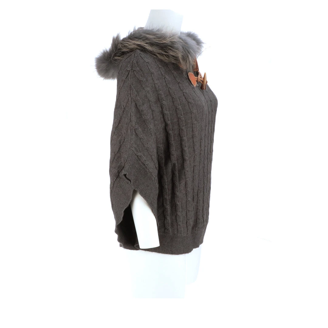 Best Pirce ❤️ Lucchese-inc Cable Knit Poncho :: Grey APPAREL 😀 26 Lucchese-inc Cable Knit Poncho :: Grey APPAREL
