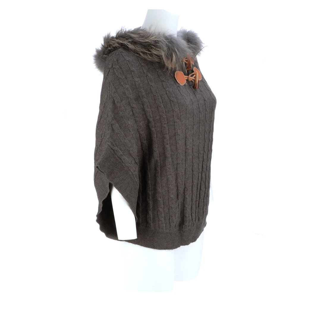 Best Pirce ❤️ Lucchese-inc Cable Knit Poncho :: Grey APPAREL 😀 18 Lucchese-inc Cable Knit Poncho :: Grey APPAREL