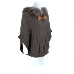 Best Pirce ❤️ Lucchese-inc Cable Knit Poncho :: Grey APPAREL 😀 39 Lucchese-inc Cable Knit Poncho :: Grey APPAREL