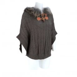 Best Pirce ❤️ Lucchese-inc Cable Knit Poncho :: Grey APPAREL 😀 52 Lucchese-inc Cable Knit Poncho :: Grey APPAREL