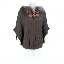 Best Pirce ❤️ Lucchese-inc Cable Knit Poncho :: Grey APPAREL 😀 45 Lucchese-inc Cable Knit Poncho :: Grey APPAREL