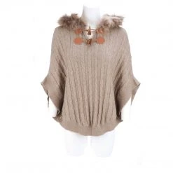 Lucchese-inc Cable Knit Poncho :: Oatmeal APPAREL
