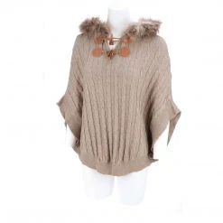 Lucchese-inc Cable Knit Poncho :: Oatmeal APPAREL