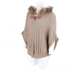 Lucchese-inc Cable Knit Poncho :: Oatmeal APPAREL