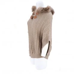 Lucchese-inc Cable Knit Poncho :: Oatmeal APPAREL
