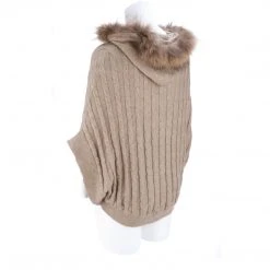Lucchese-inc Cable Knit Poncho :: Oatmeal APPAREL