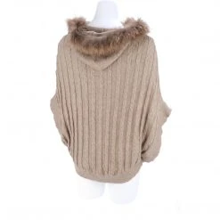 Lucchese-inc Cable Knit Poncho :: Oatmeal APPAREL