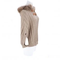 Lucchese-inc Cable Knit Poncho :: Oatmeal APPAREL