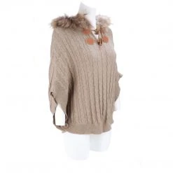 Lucchese-inc Cable Knit Poncho :: Oatmeal APPAREL