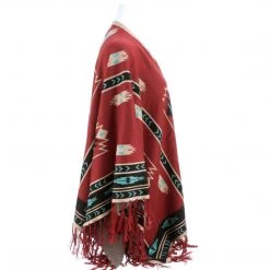 Lucchesse-inc APPAREL Alpaca Fleece Poncho :: Red