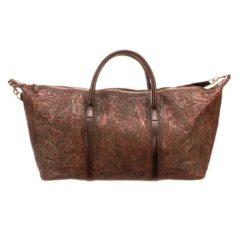 Lucchese-inc Hand-Tooled Duffel :: Brown Duffels