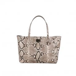 Lucchese-inc Python Tote :: Black/White Handbags