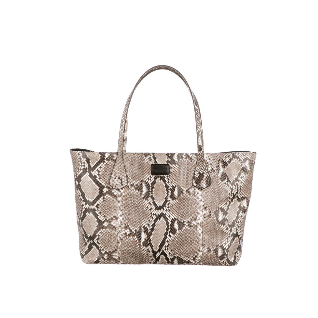 Lucchese-inc Python Tote :: Black/White Handbags Lucchese-inc Python Tote :: Black/White Handbags