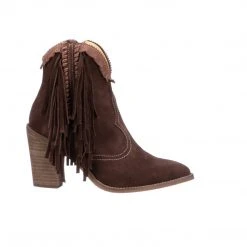 Lucchesse-inc Sofia Fringe :: Chocolate BOOTS