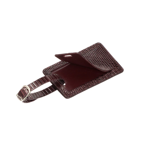 Lucchese-inc Exotic Luggage Tag :: Burgundy Luggage Tags Lucchese-inc Exotic Luggage Tag :: Burgundy Luggage Tags