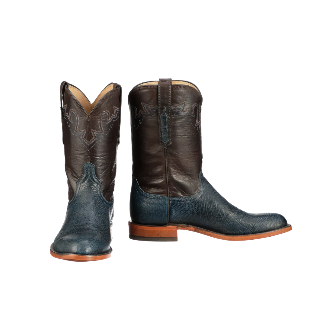 Discount 😉 Lucchesse-inc Sunset Exotic :: Navy 🥾 Boots 🌟 5 Lucchesse-inc Sunset Exotic :: Navy Boots