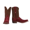 Lucchesse-inc Boots Stead :: Red + Chocolate